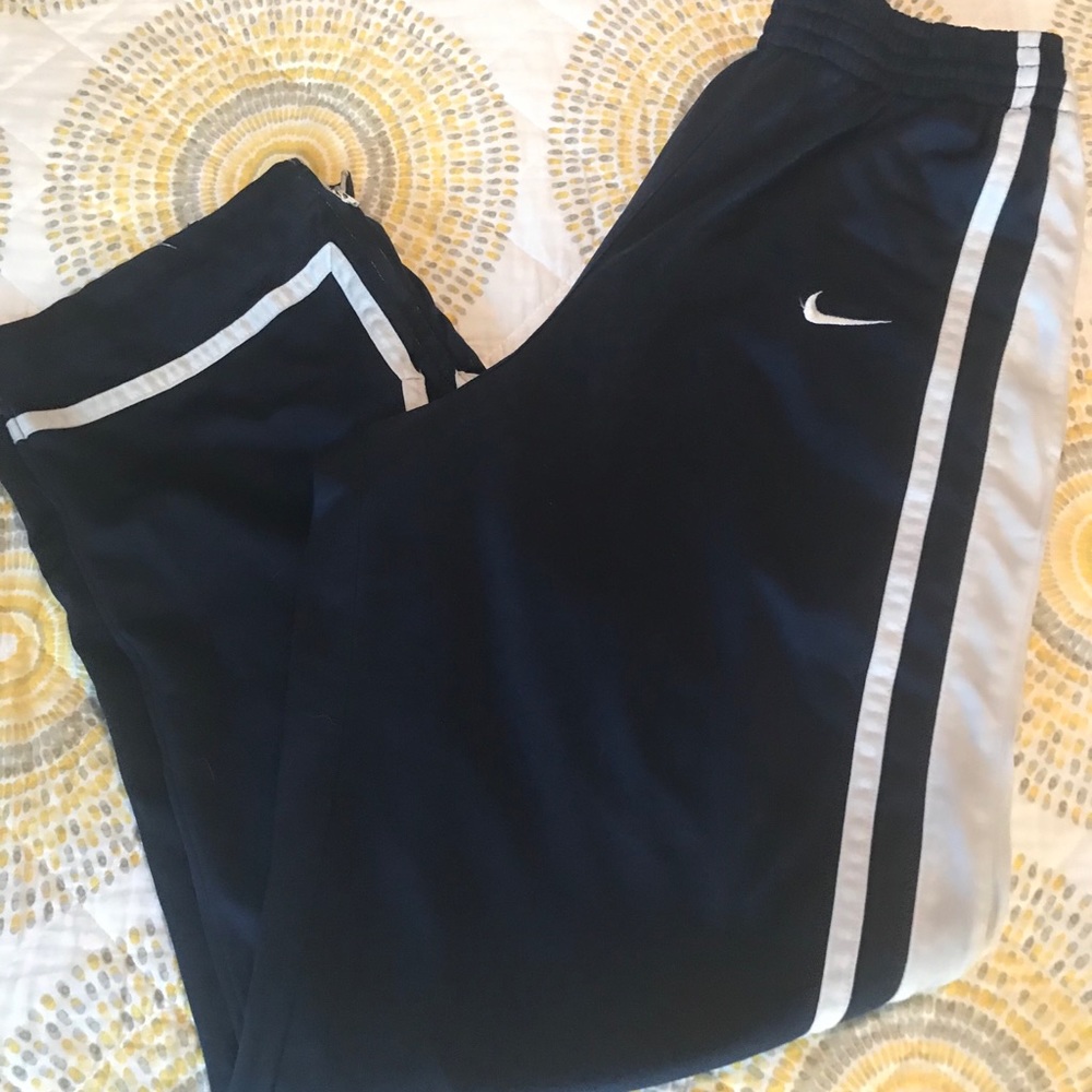 Men’s navy and white nike athletic pants